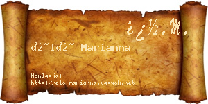 Élő Marianna névjegykártya